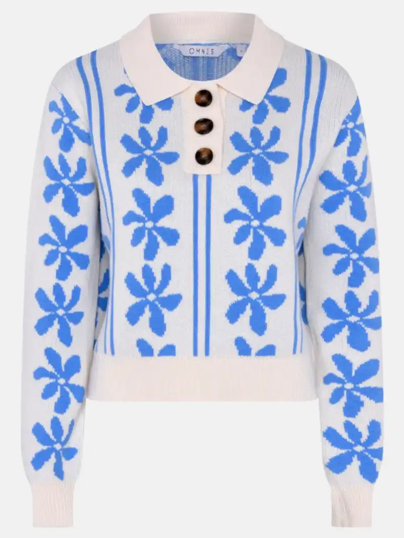 Loren Jumper in Blue and Cream