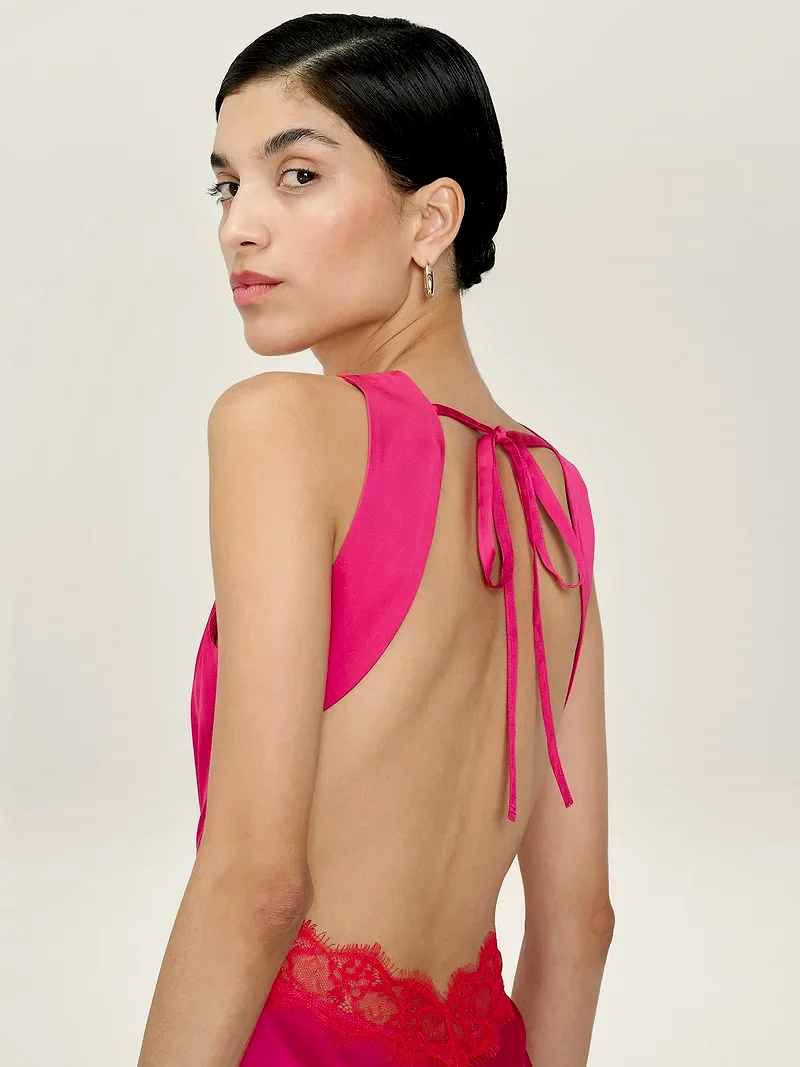 Aurelia Dress in Raspberry / Red