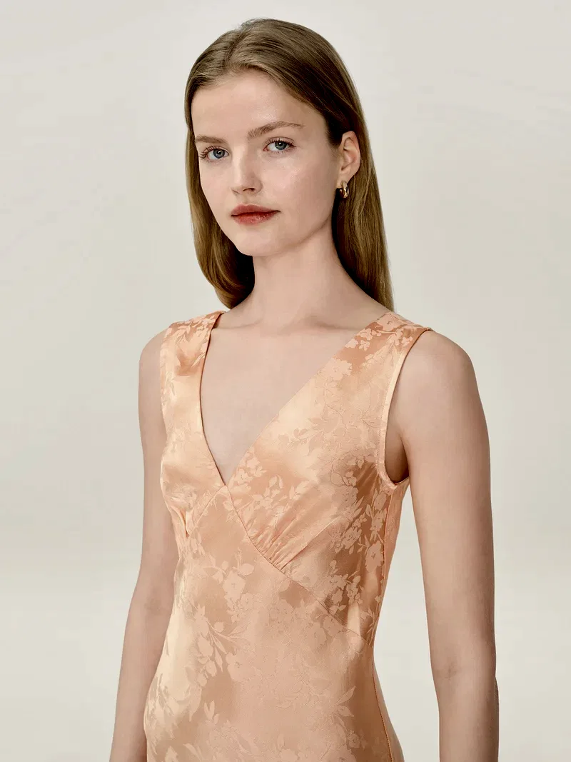 Iris Jacquard Dress in Prairie Sunset
