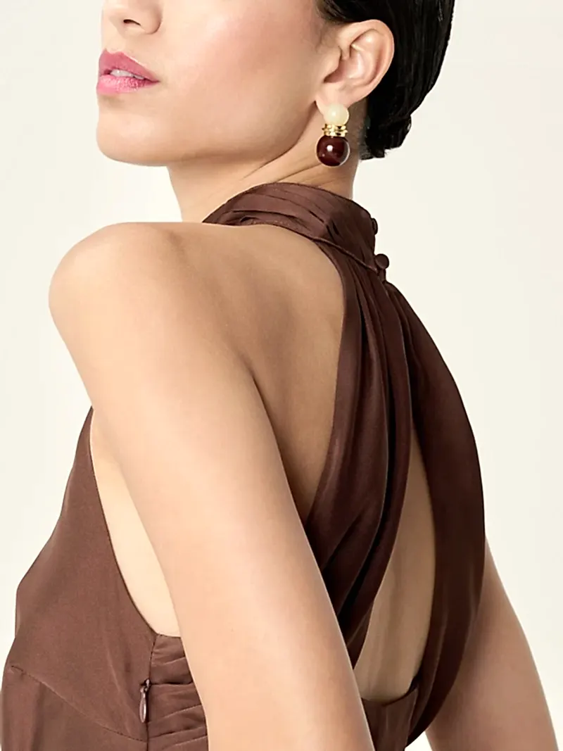 Seychelles Dress in Chocolate
