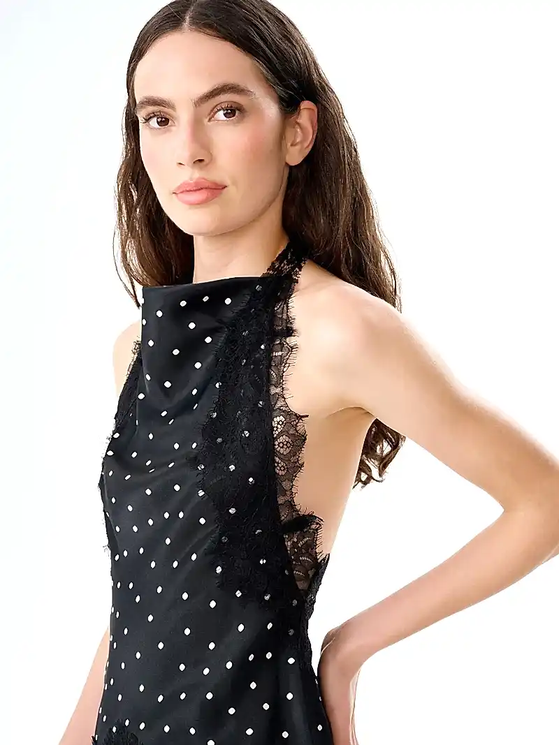 Jayne Top in Black Polka Dot