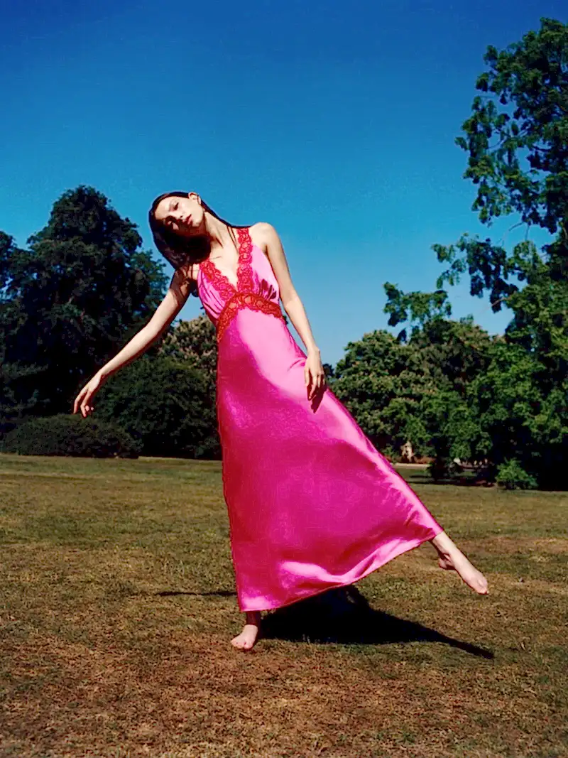 Aurelia Dress in Cerise