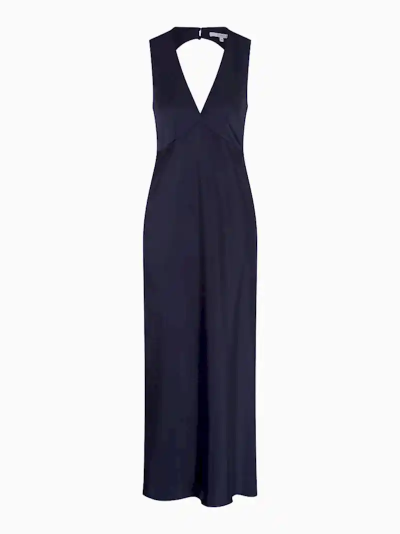 Nova Tie Back Dress in Navy