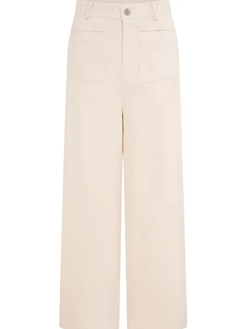 Orielle Cropped Cord Trouser in Ecru