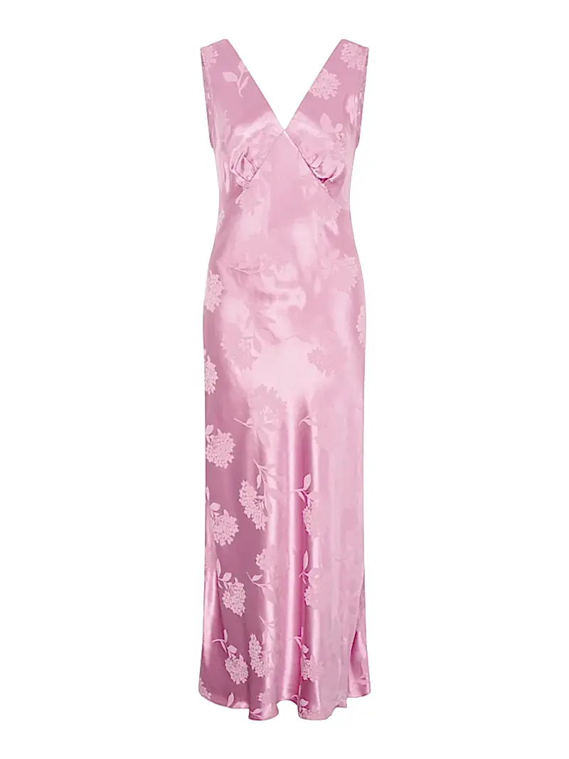 Iris Jacquard Dress in Vintage Pink