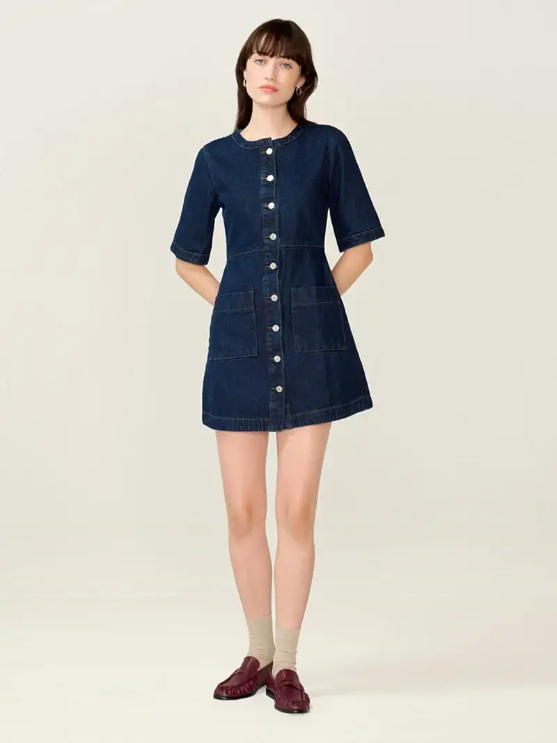 Adia Dress in Indigo
