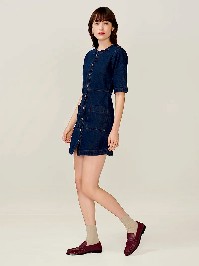 Adia Dress in Indigo

