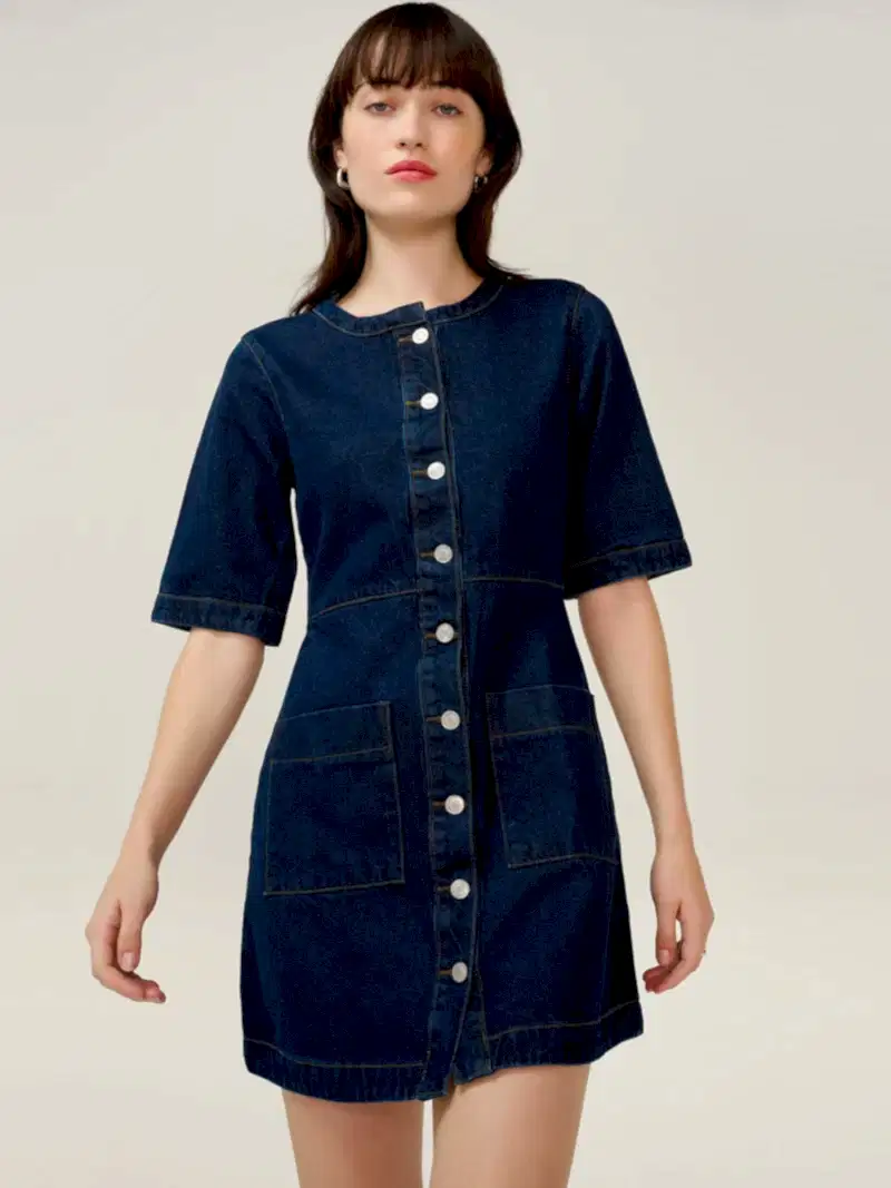 Adia Dress in Indigo