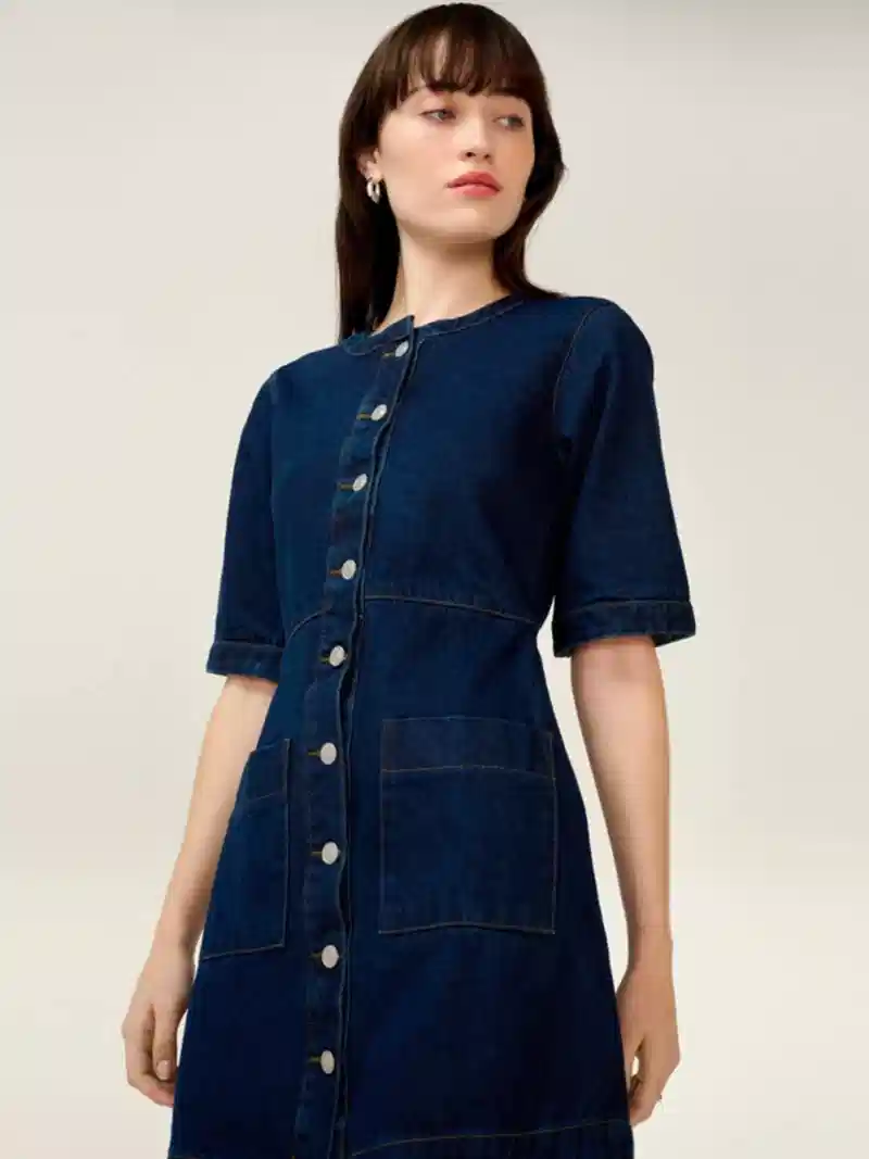 Adia Dress in Indigo