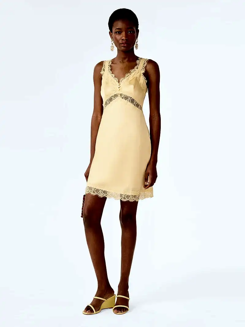 Allie Mini Dress in Double Cream