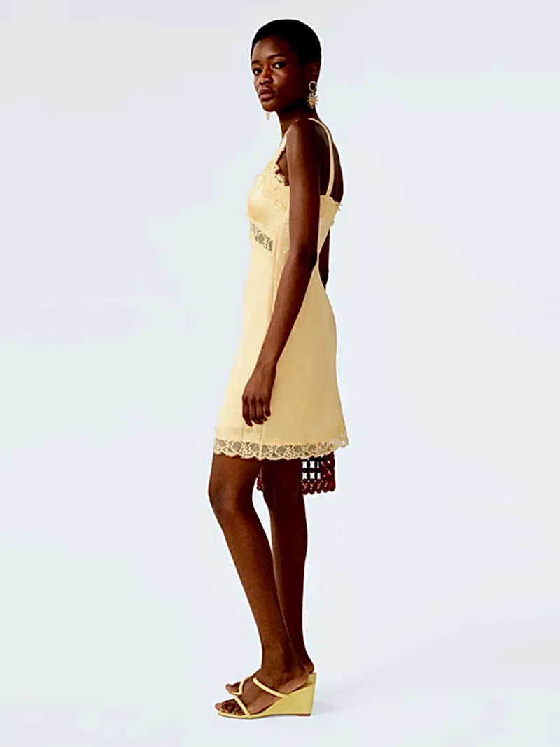 Allie Mini Dress in Double Cream