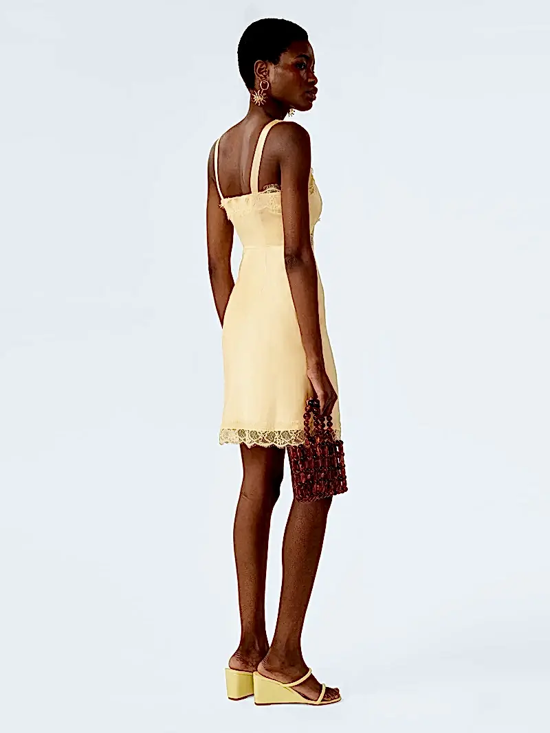 Allie Mini Dress in Double Cream