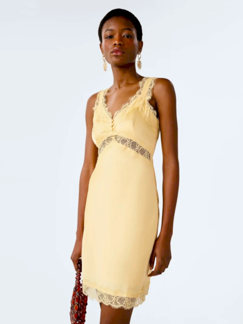 Allie Mini Dress in Double Cream