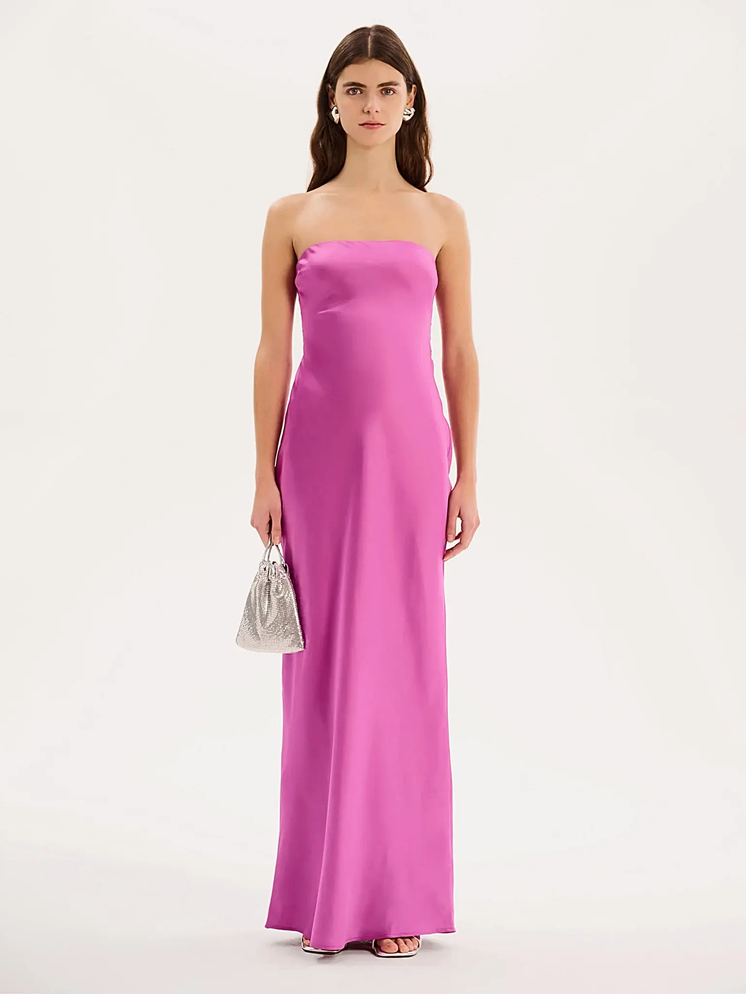 Amdra Strapless Dress in Purple