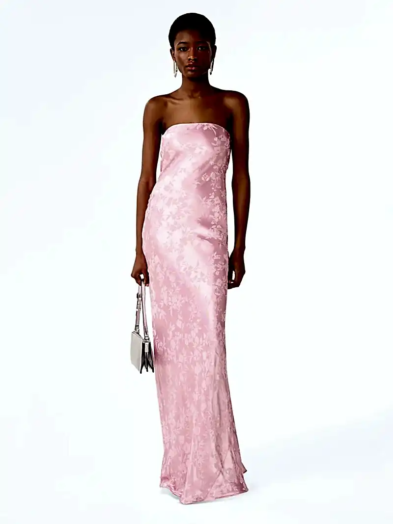 Amdra Jacquard Dress in Bleached Mauve
