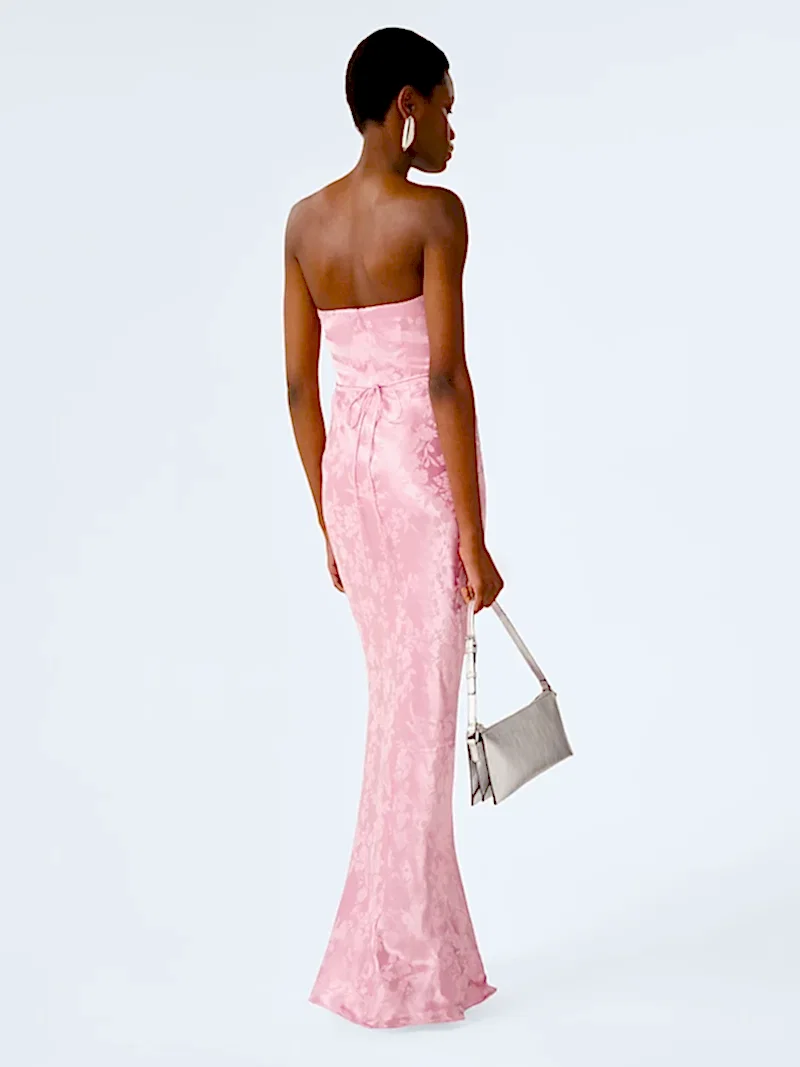 Amdra Jacquard Dress in Bleached Mauve
