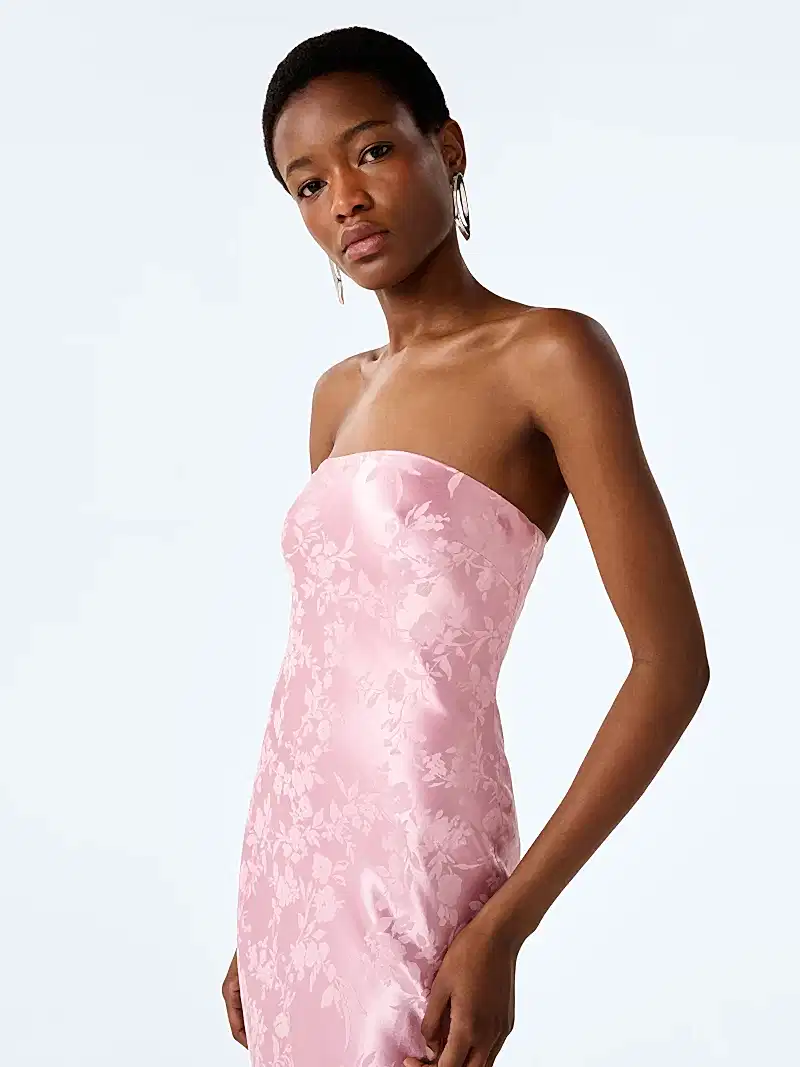 Amdra Jacquard Dress in Bleached Mauve