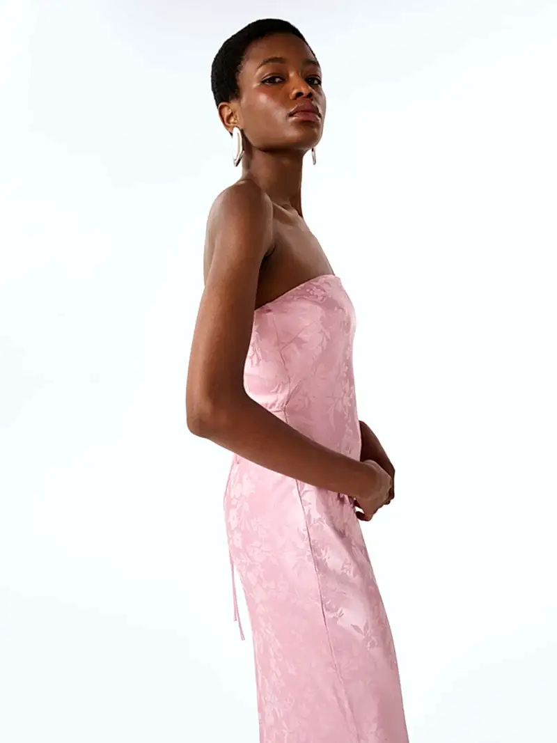 Amdra Jacquard Dress in Bleached Mauve