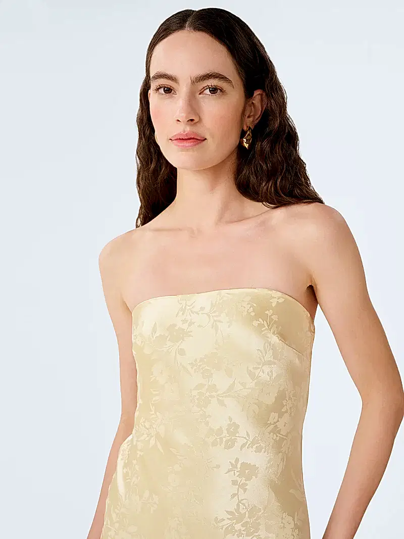 Amdra Jacquard Dress in Double Cream