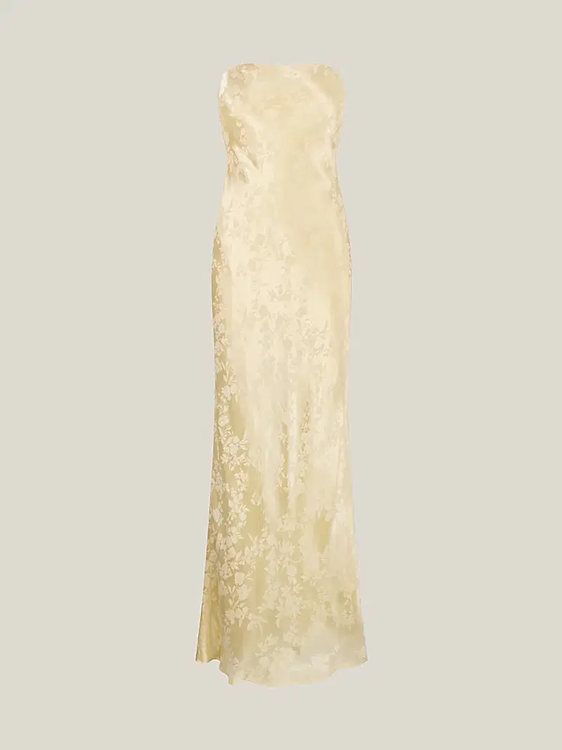 Amdra Jacquard Dress in Double Cream