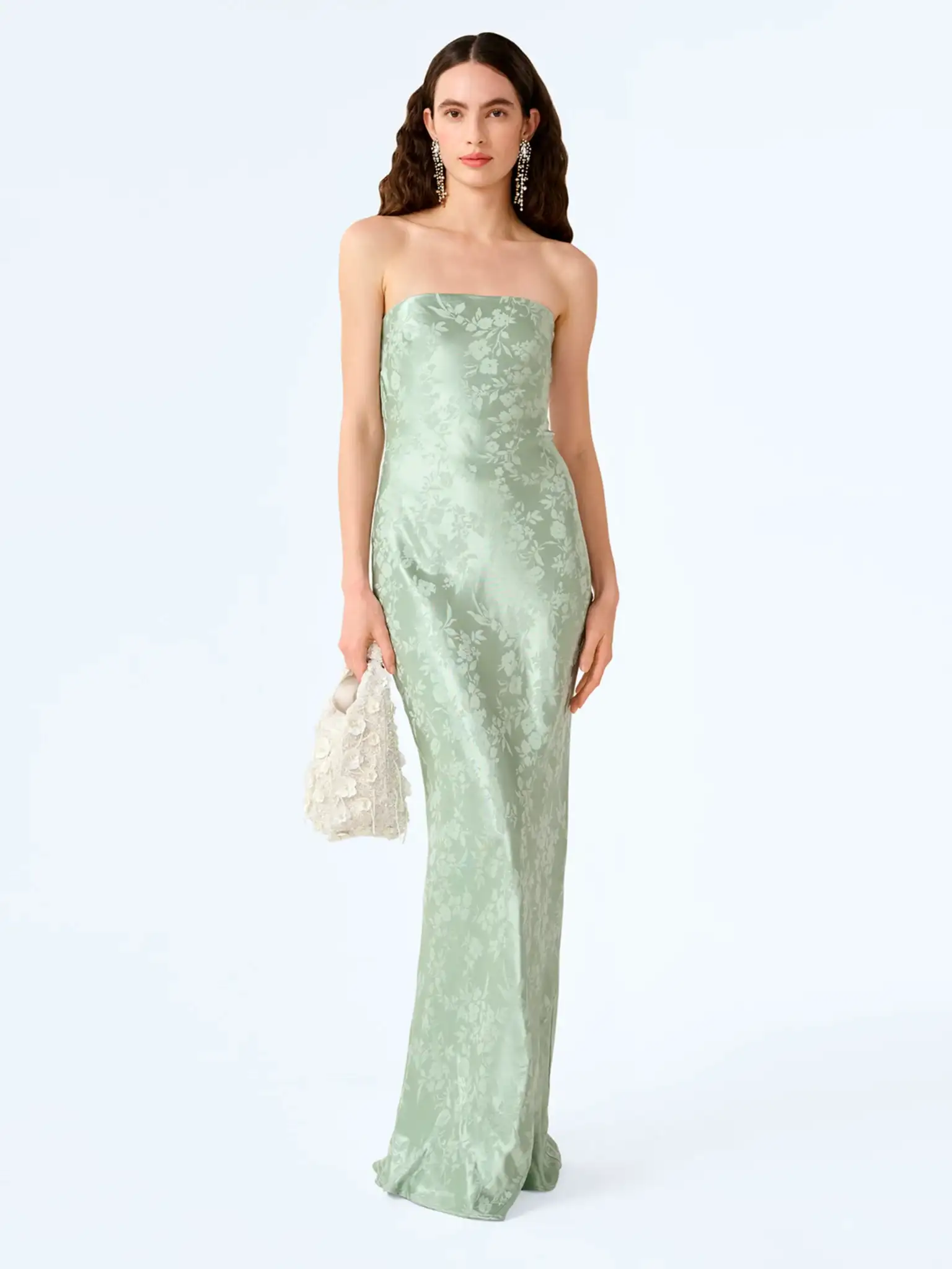 Amdra Jacquard Dress in Sage