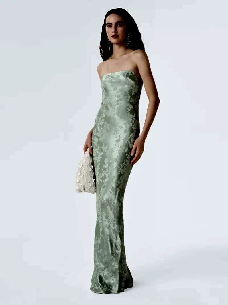 Amdra Jacquard Dress in Sage