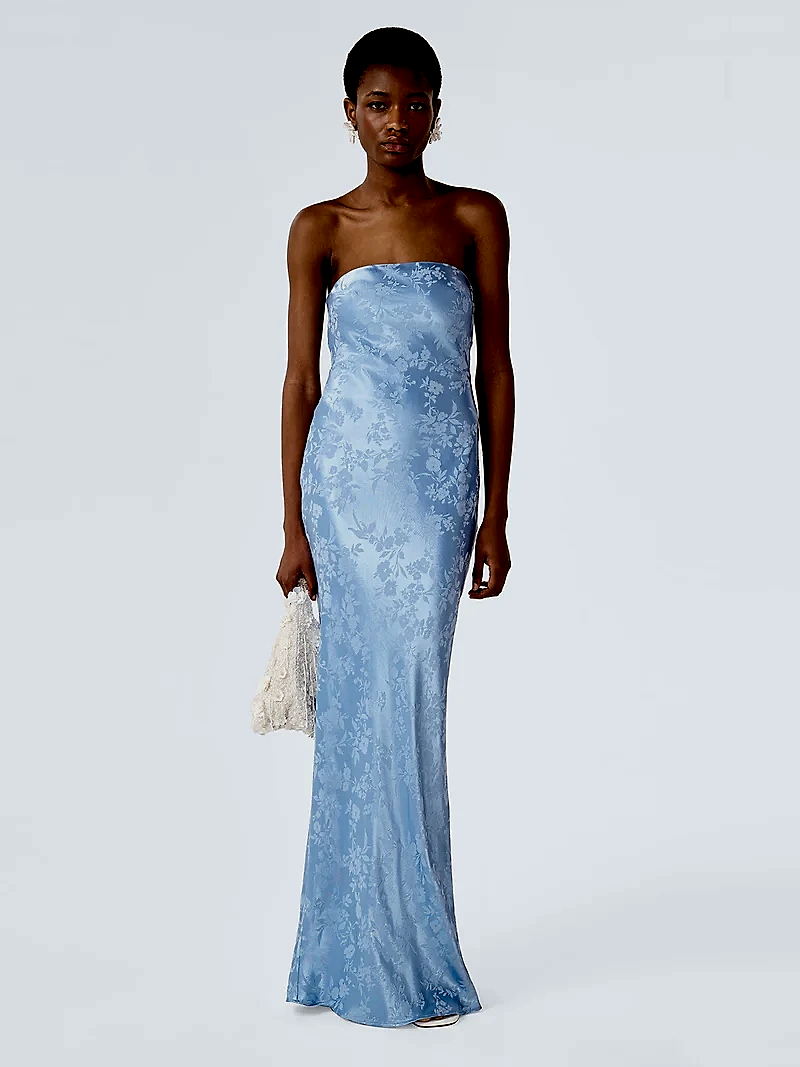 Amdra Jacquard Dress in Vista Blue