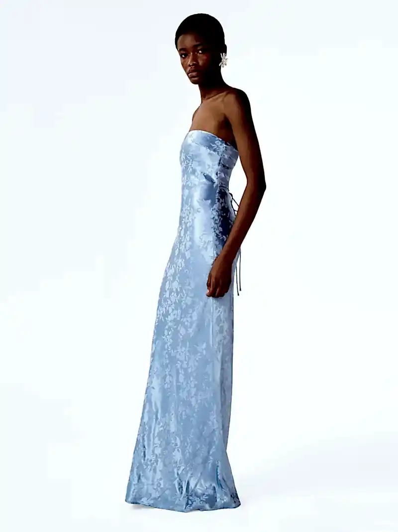 Amdra Jacquard Dress in Vista Blue