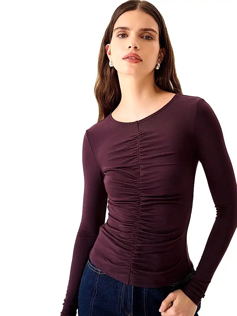 Arbor Top in Aubergine