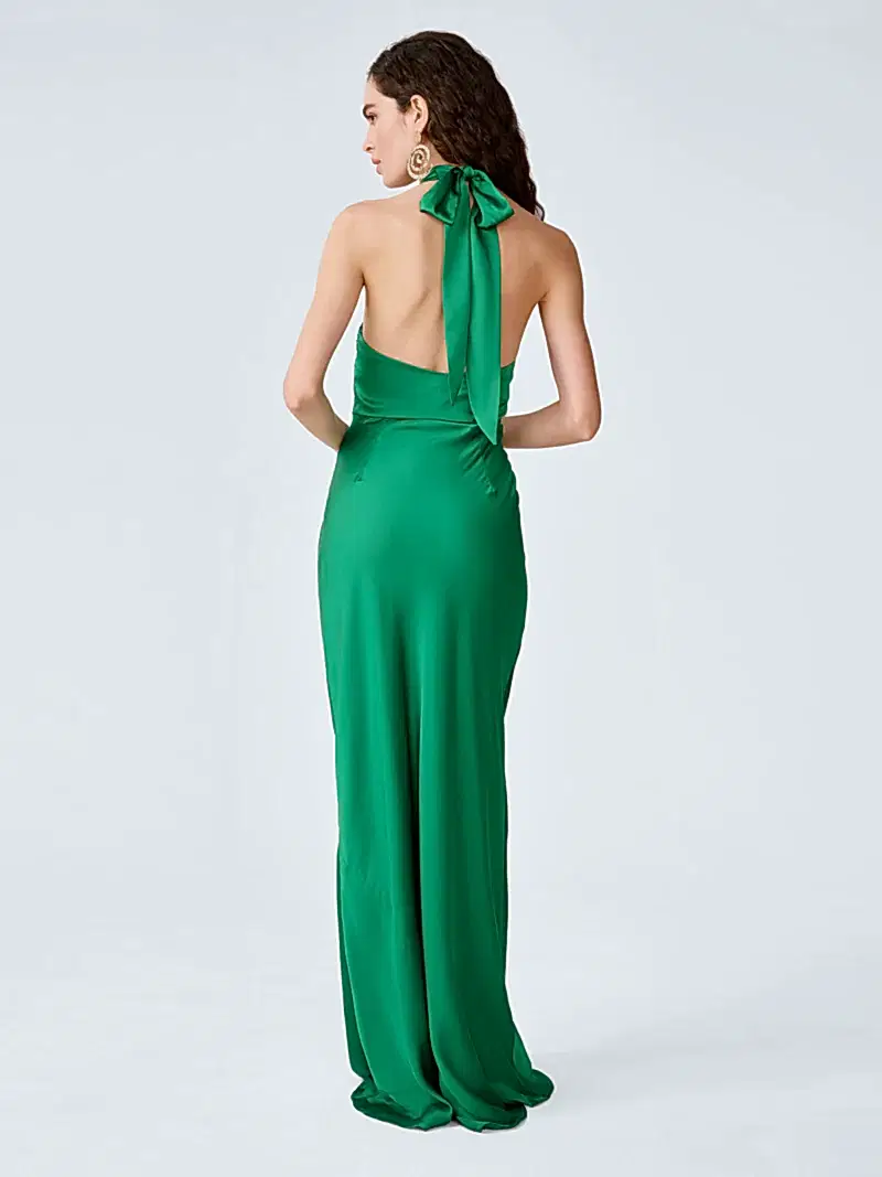 Arles Dress in Emerald Green