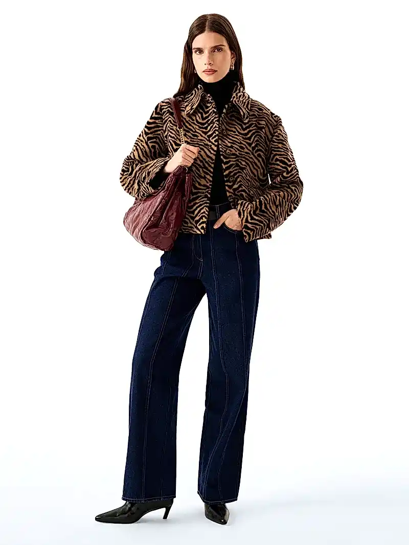 Atticus Jacket in Brown Animal