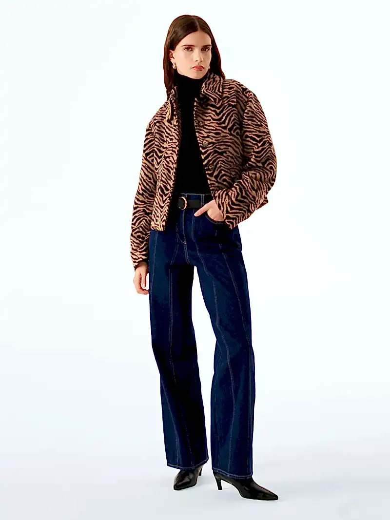 Atticus Jacket in Brown Animal