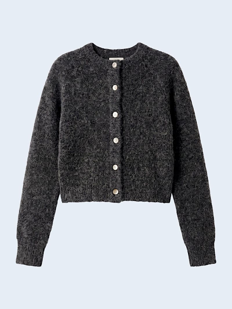 August Cardigan in Charcoal