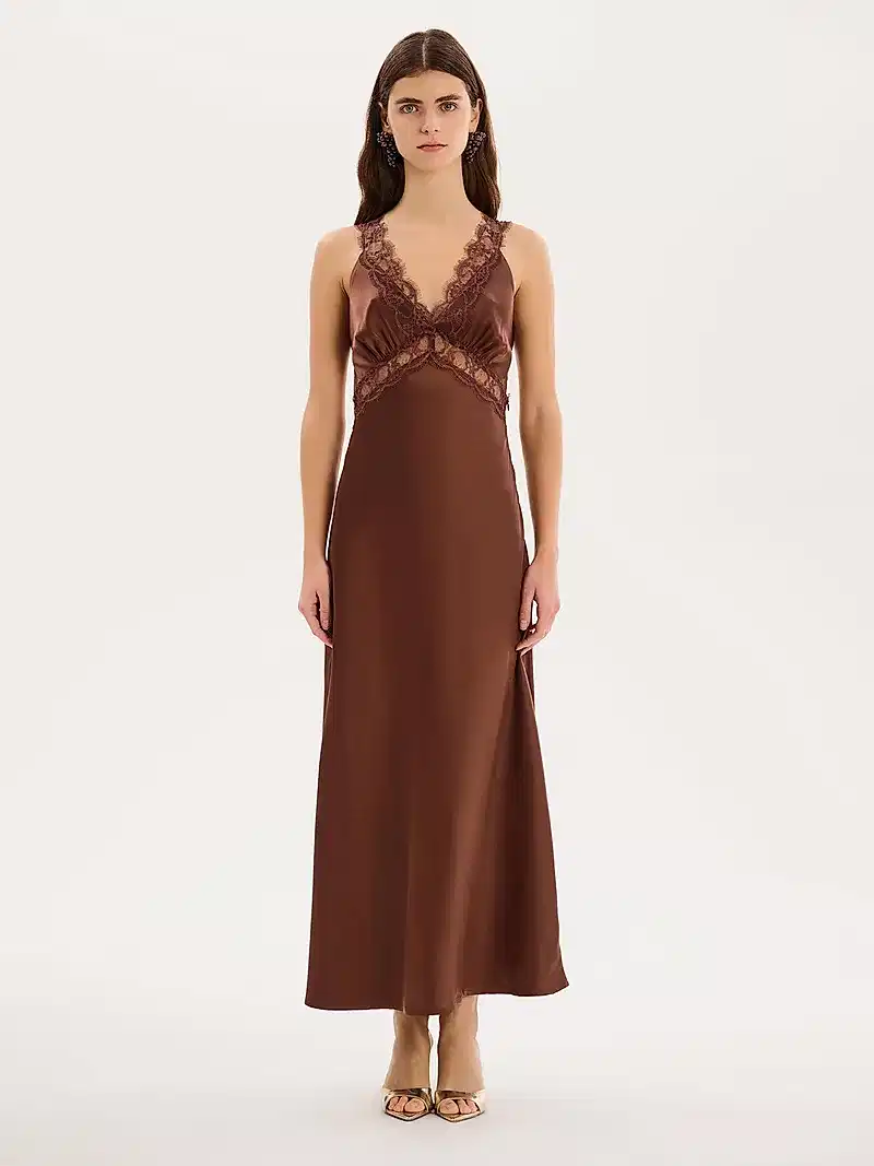 Aurelia Dress in Chocolate