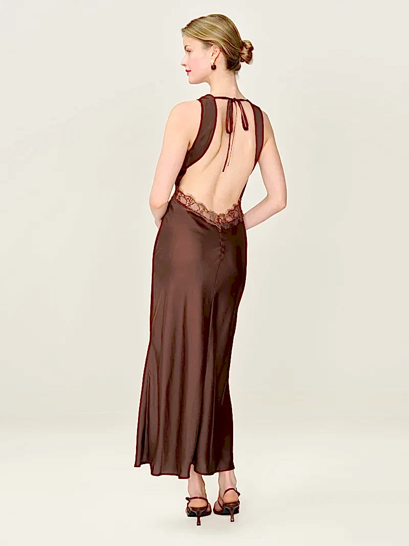 Aurelia Dress in Chocolate