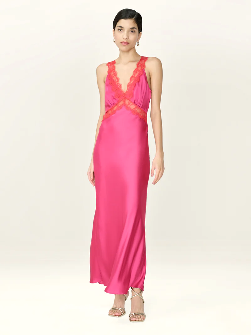Aurelia Dress in Raspberry / Red