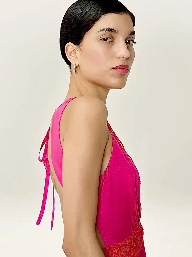 Aurelia Dress in Raspberry / Red
