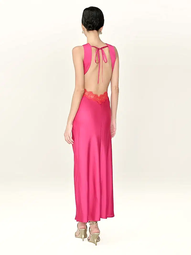 Aurelia Dress in Raspberry / Red