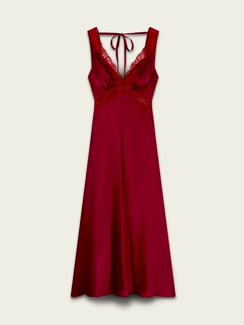 Aurelia Dress in Raspberry / Red