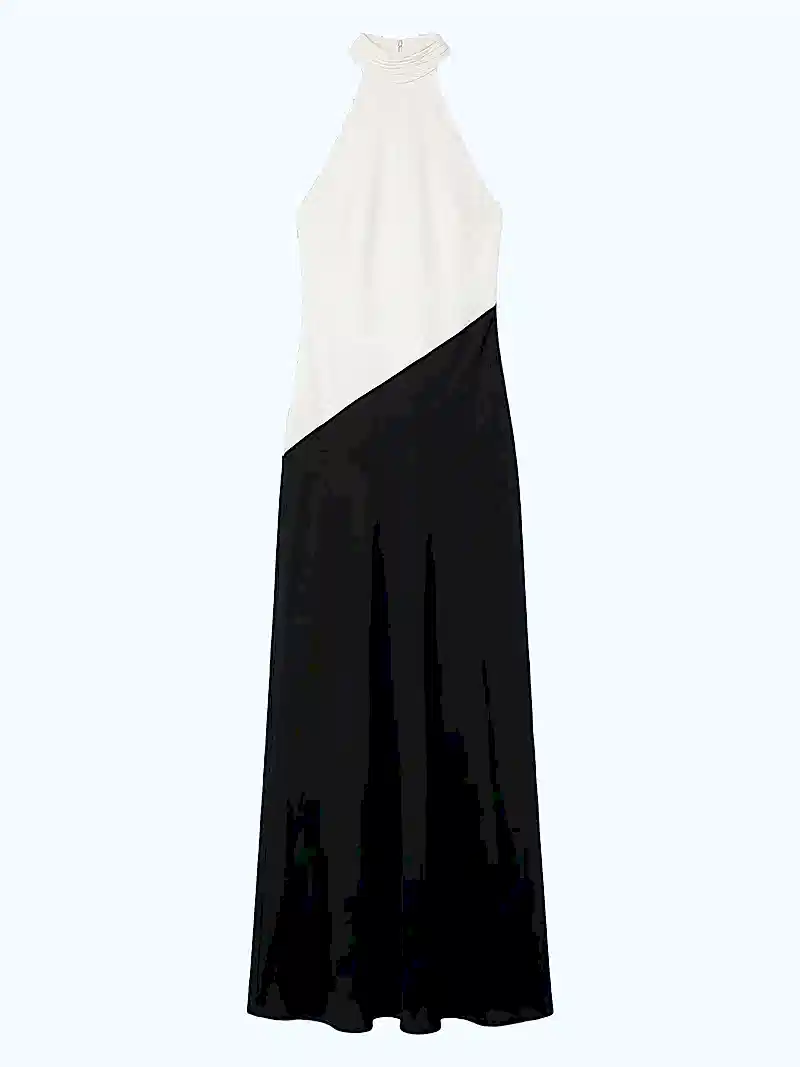 Avery Dress in Ivory and Black