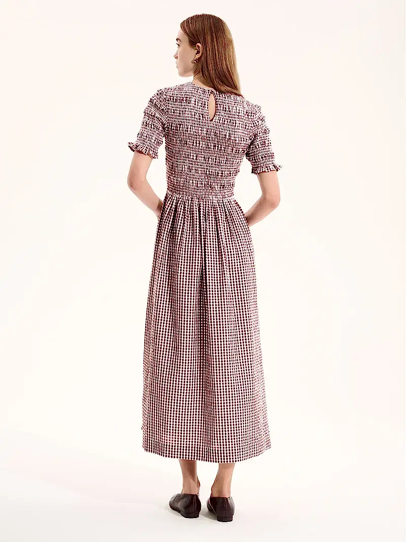Becky Dress in Brown Gingham