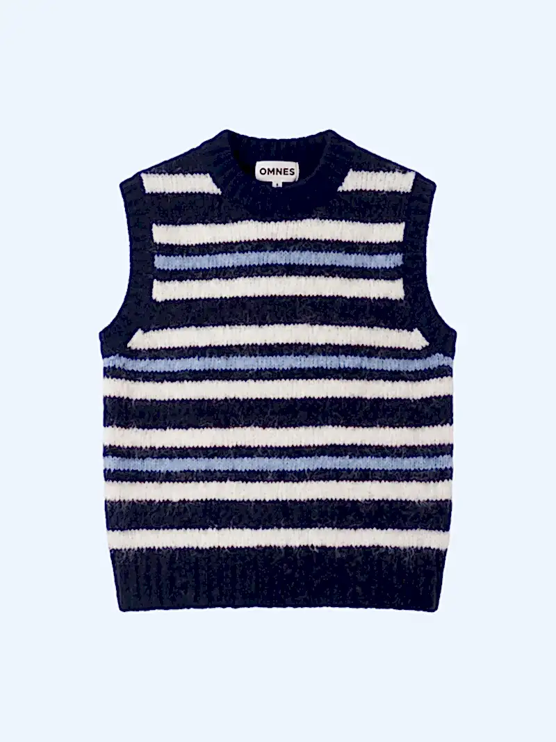 Bob Vest in Navy Stripe