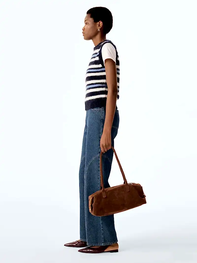 Bob Vest in Navy Stripe