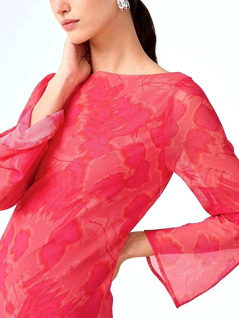 Bridie Dress in Sunset Blur Print