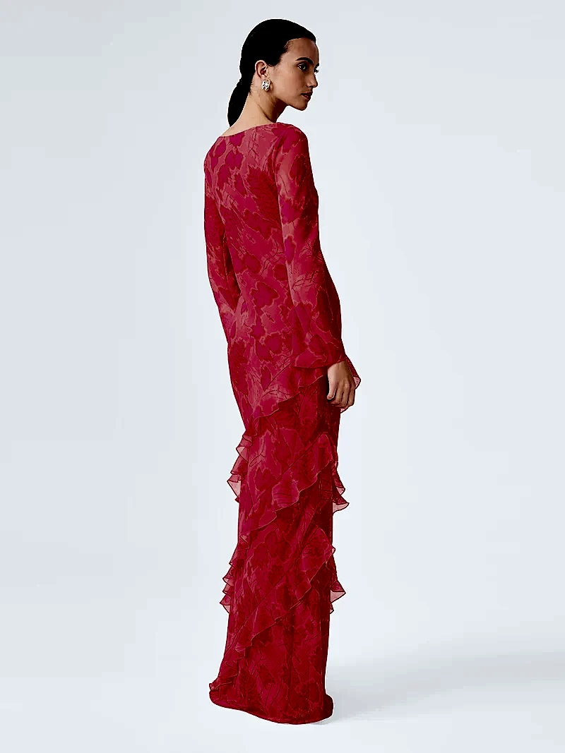 Bridie Dress in Sunset Blur Print