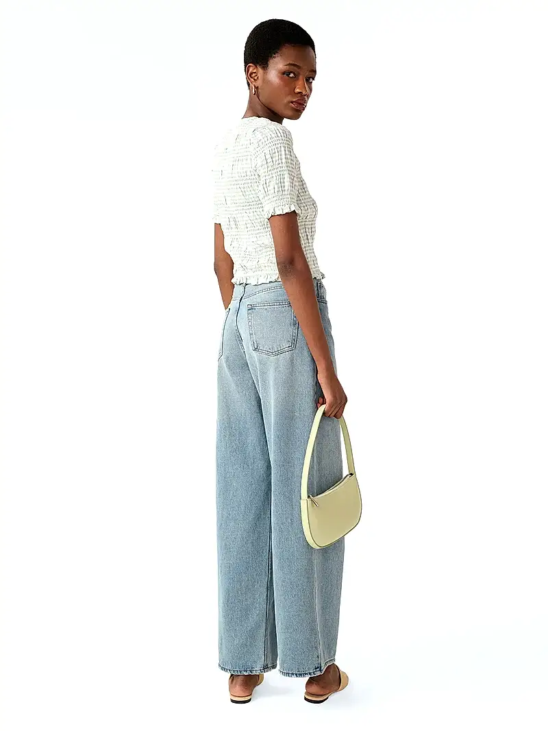 Burke Top in Mint and White Gingham