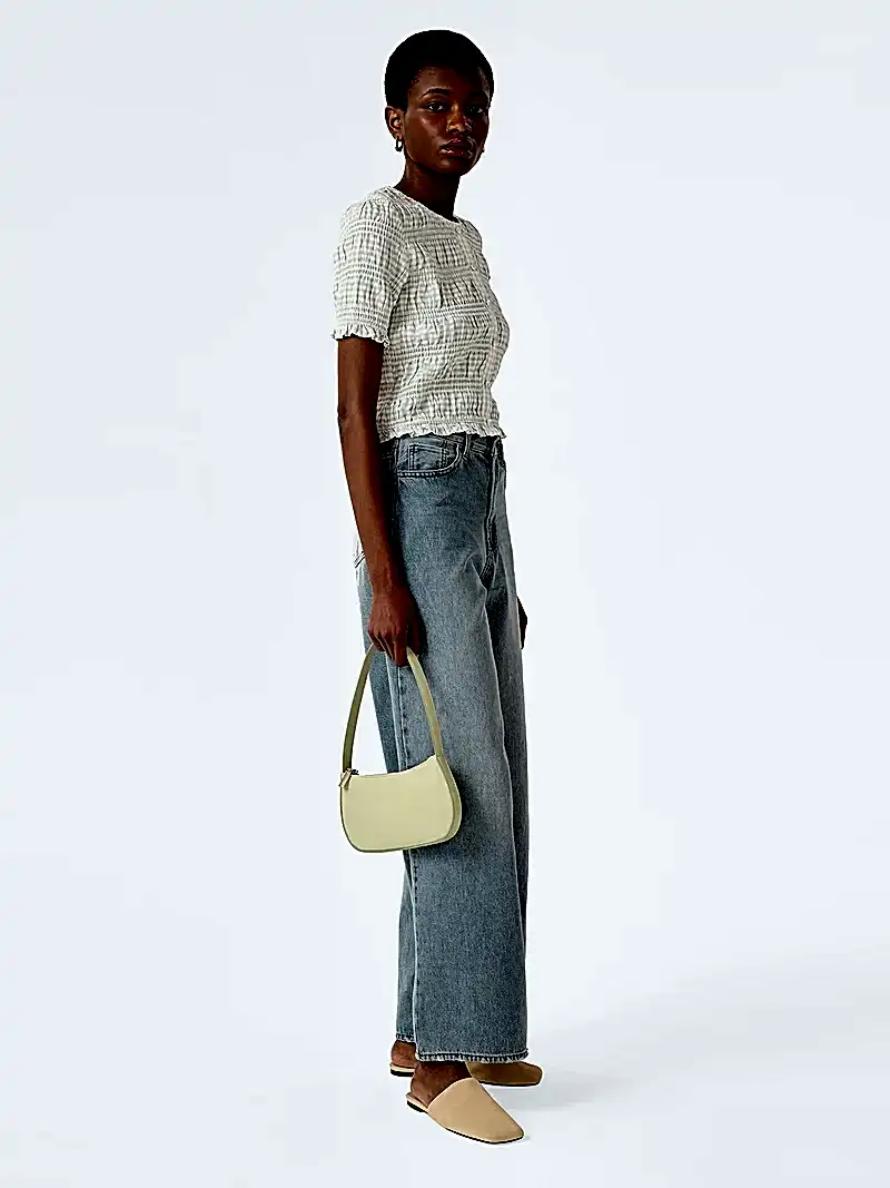 Burke Top in Mint and White Gingham