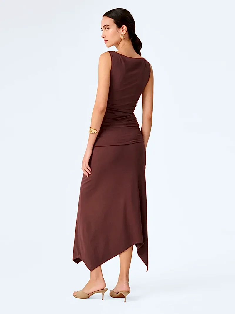 Delia Top in Brown