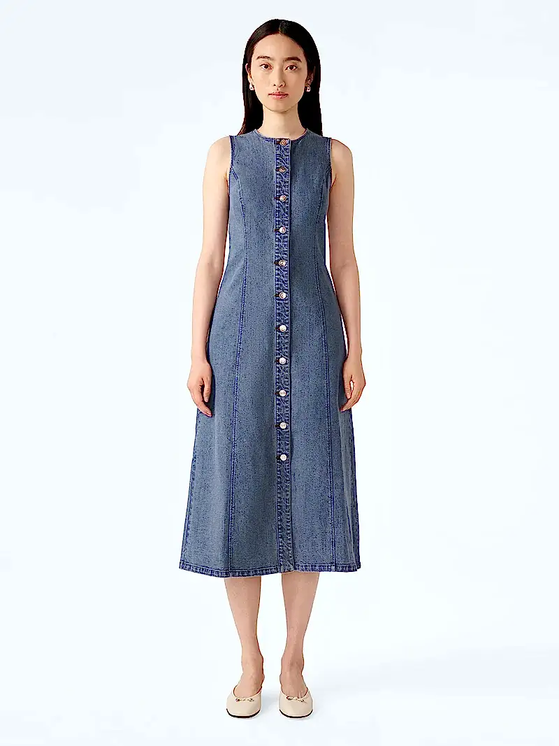 Carter Dress in Light Wash