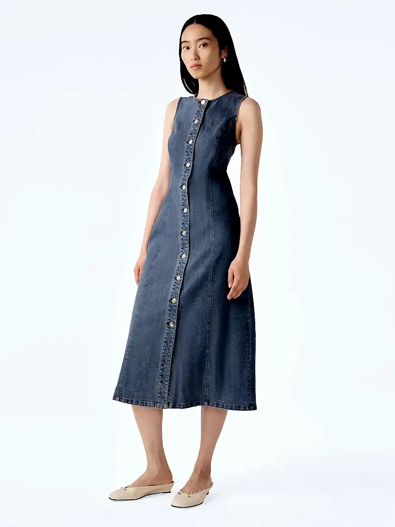 Carter Dress in Light Wash